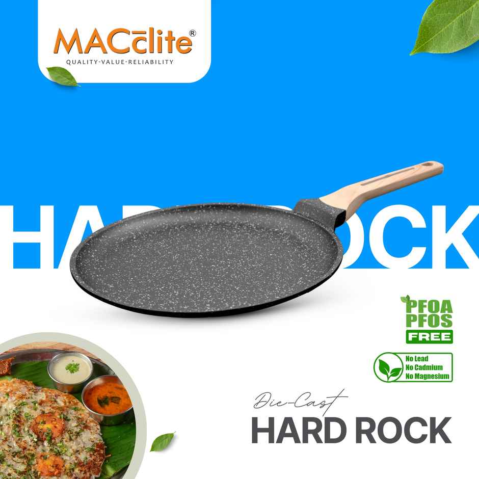 Macclite Non-Stick PDC Granite+ Induction Base Hard Rock Triumph Tawa 24 cm