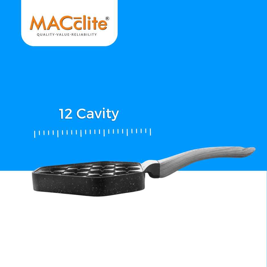 Macclite Non-Stick PDC Granite Hard Rock D'lite Texa Appe Pan 12 Cavity