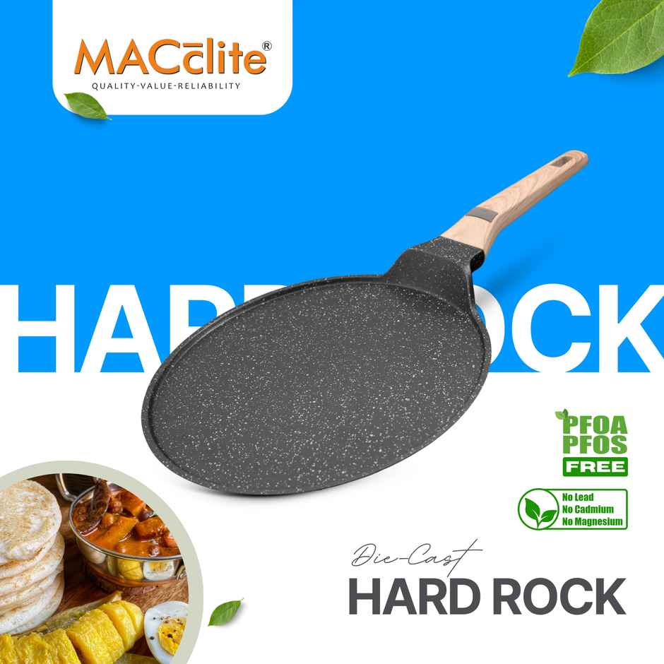 Macclite Non-Stick Flat Tawa | 24 cm | Induction Compatible