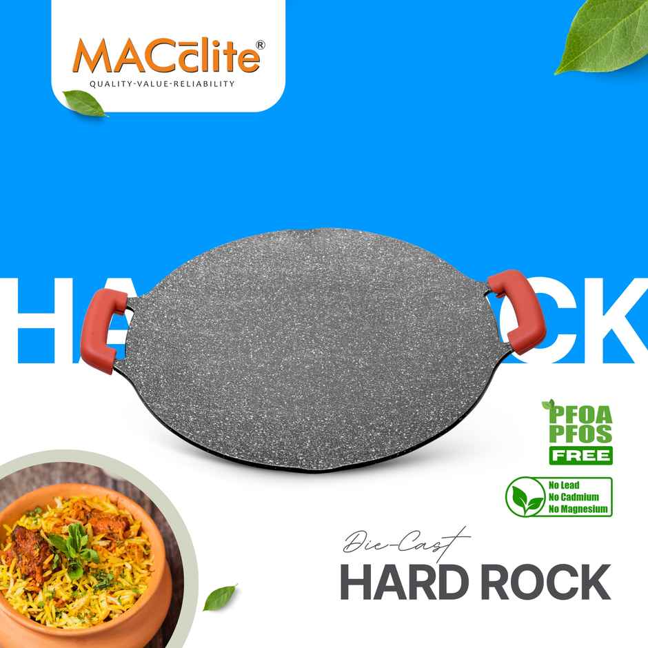 Macclite Non-Stick Concave Tawa | 34 cm | Induction Compatible