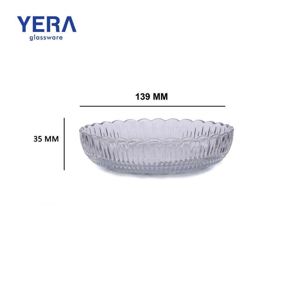 Yera Glassware Novetta Snack Plate | 300 ml