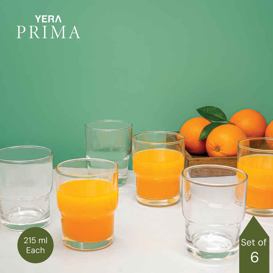 Yera Glassware Prima Zest Tumbler Set | TH8ST | 215 ml