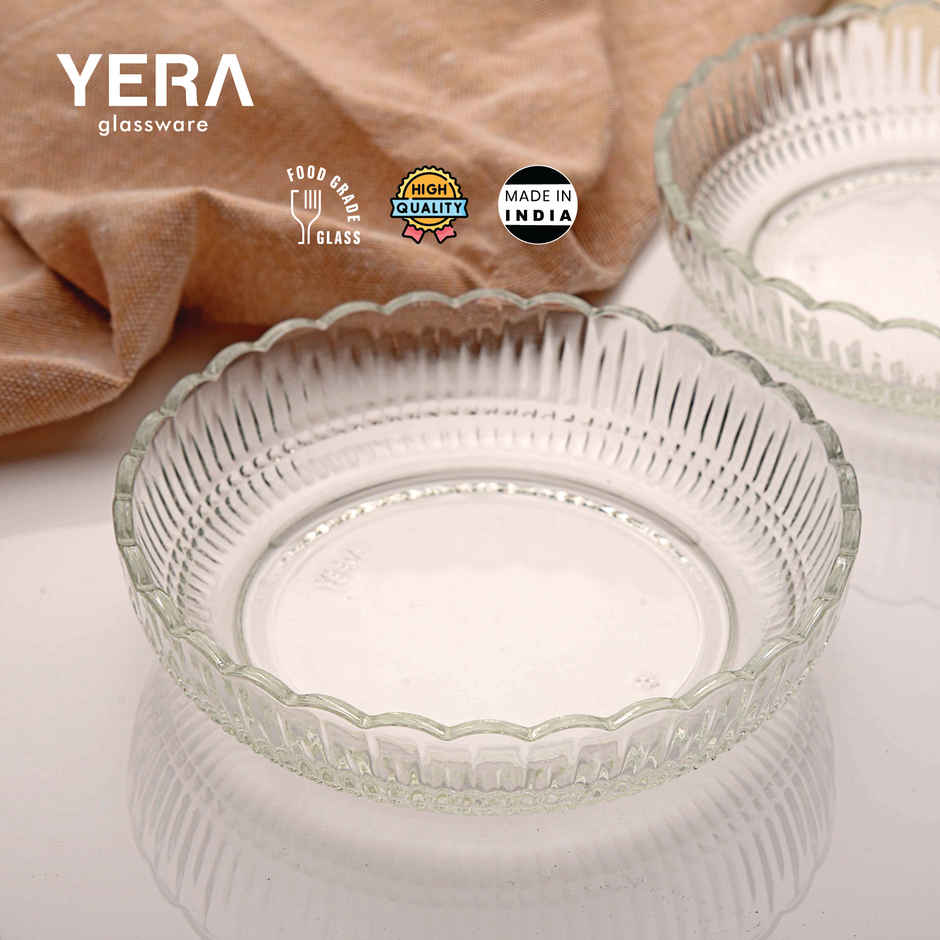 Yera Glassware Novetta Snack Plate | 300 ml