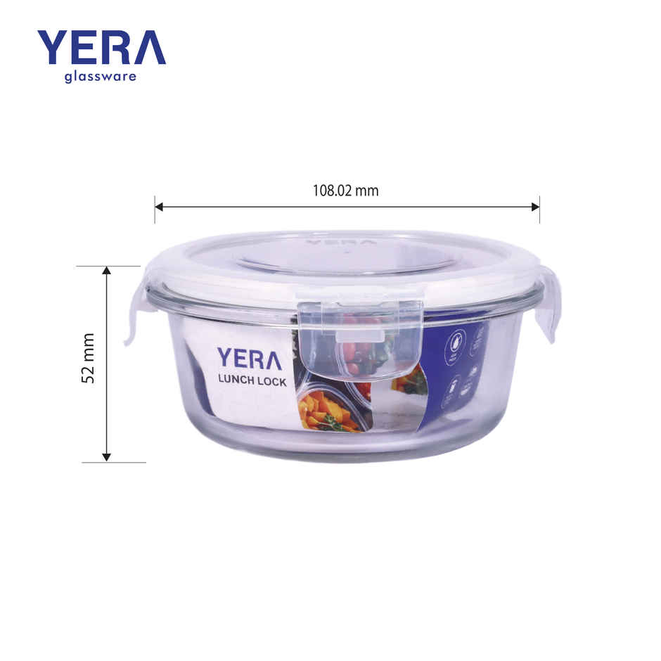 Yera Glassware Lunch Lock with Bag | 375 ml
