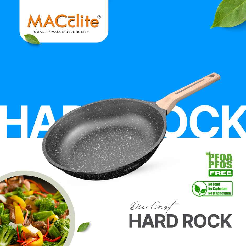 Macclite Non-Stick PDC Granite+ Induction Base Hard Rock Triumph Frying Pan 28 cm