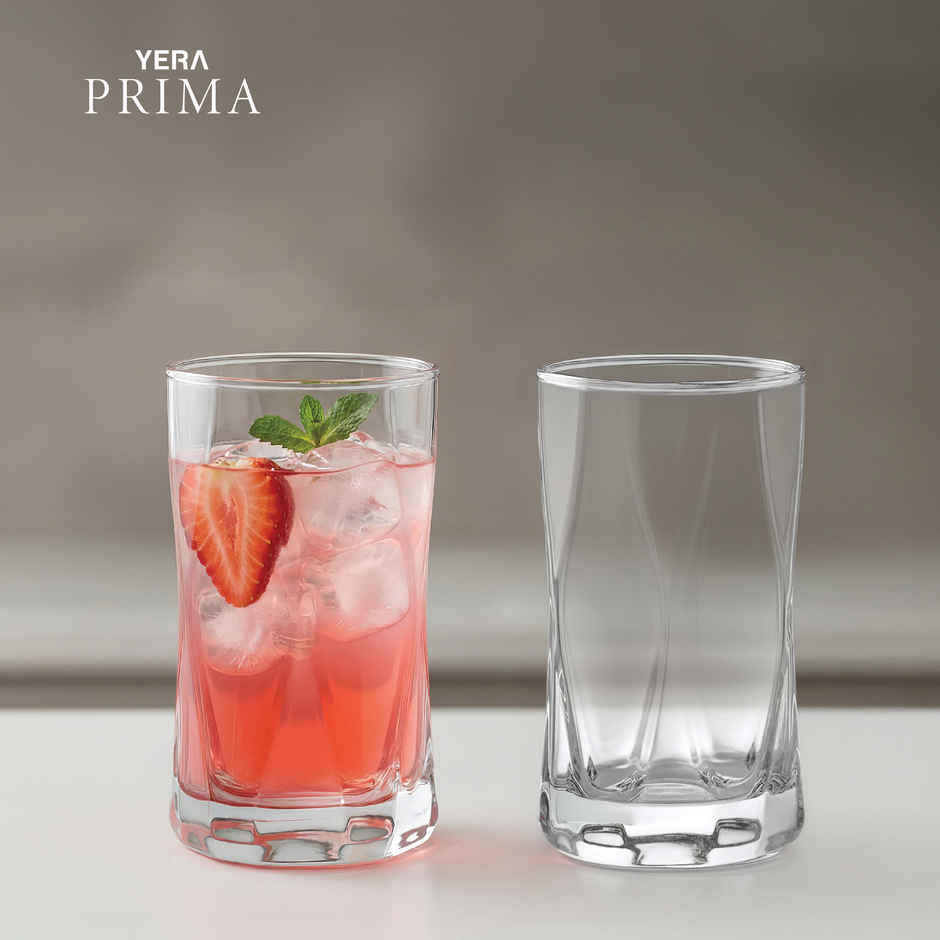 Yera Glassware Prima Water Tumbler Denver Zest | 265 ml Each