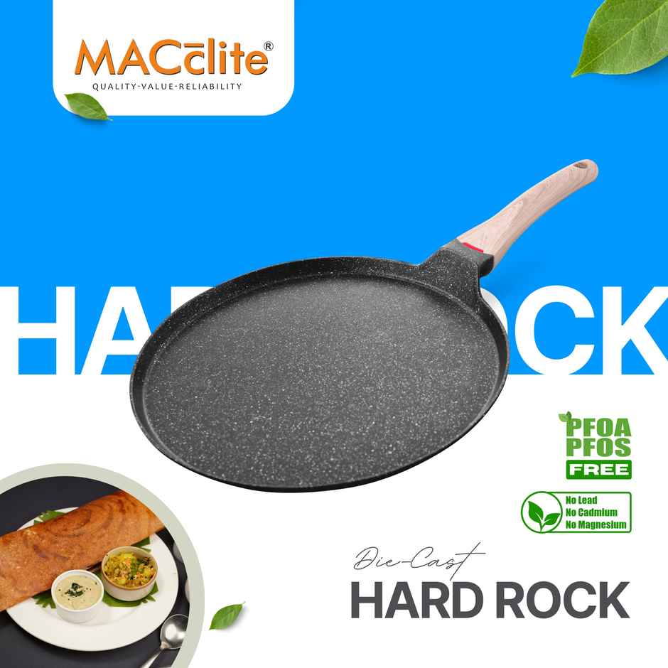 Macclite Non-Stick PDC Granite+ Induction Base Hard Rock D'lite Tawa 26 cm