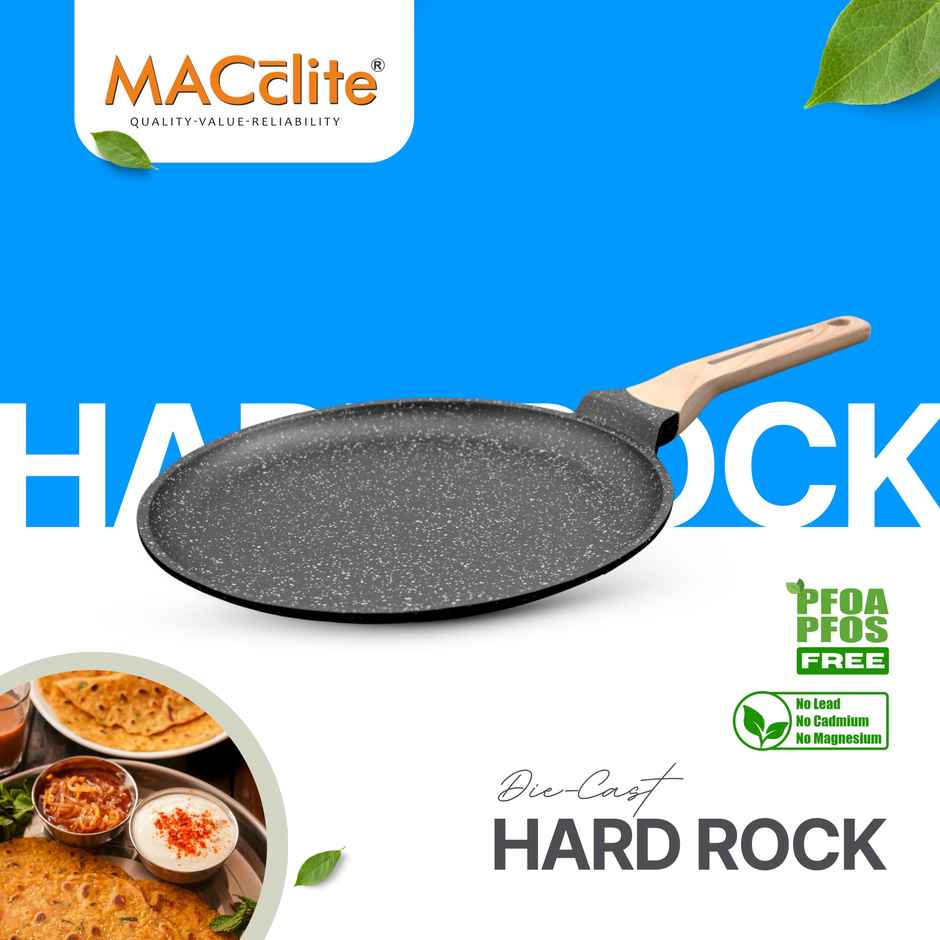 Macclite Non-Stick PDC Granite+ Induction Base Hard Rock Triumph Tawa 32 cm