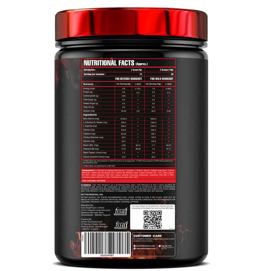 Bolt Head Shot Pre Workout Extreme Energy Intense Muscle Pump Passion Fruit