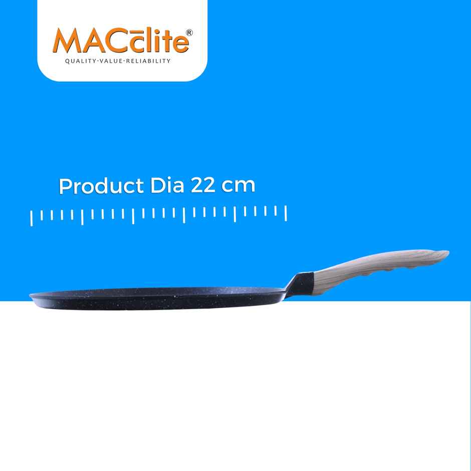 Macclite Non-Stick Tawa | 22 cm | Induction Compatible
