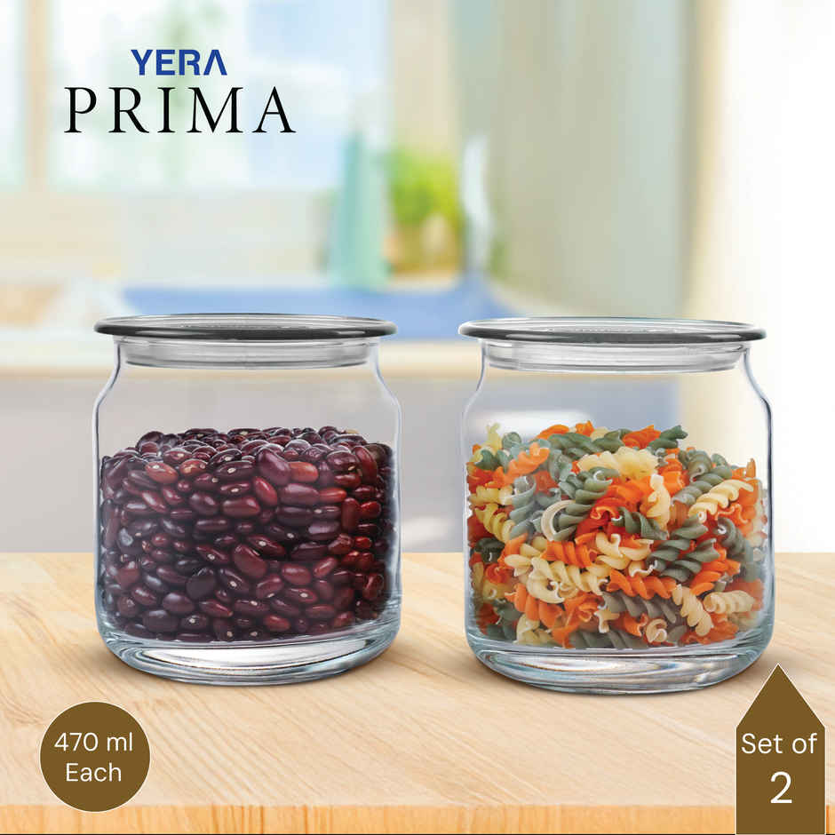 Yera Glassware Prima Smart Storage Jar | 470 ml