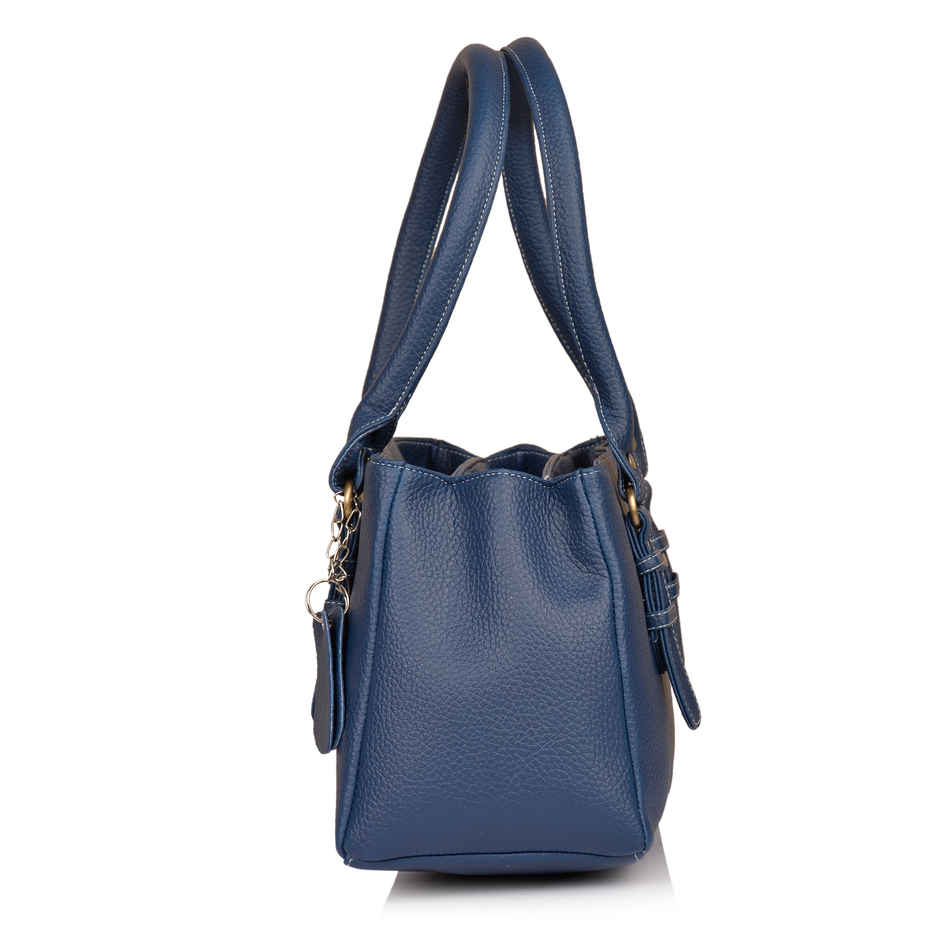 Fostelo Women's Vegan Leather Westside Handbags Shoulder Hobo Bag Ladies Purse | Blue | Large