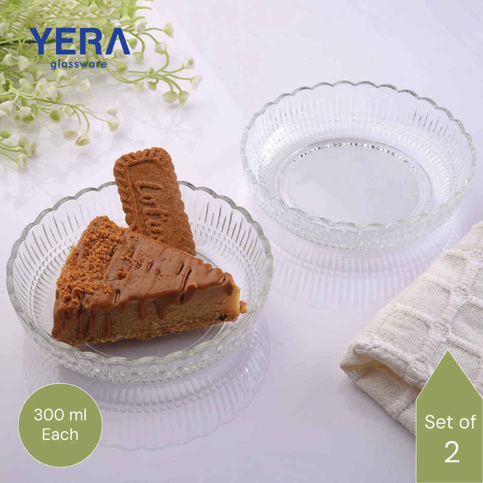 Yera Glassware Novetta Snack Plate | 300 ml