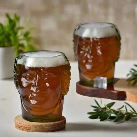 Old Monk Face Glasses 300 ml | Set of 2