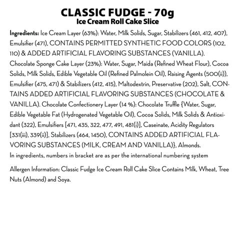 Baskin Robbins Classic Fudge Ice Cream Roll Cake Slice