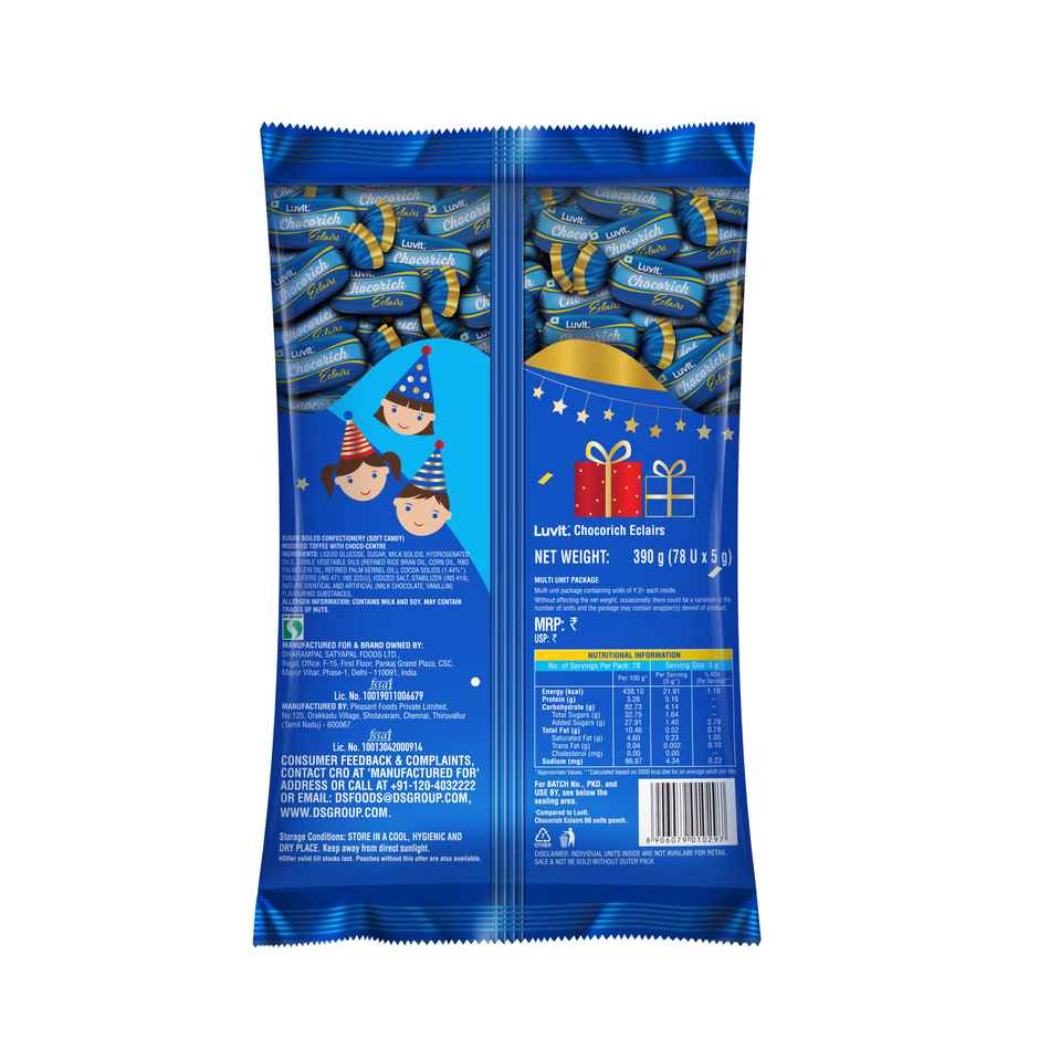 Luvit Chocorich Eclairs Chocolate Party Pack