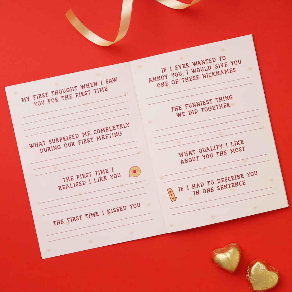 Valentine Couples Activity Book | Write Your Memories, Dreams & Milestones Together | Oye Happy
