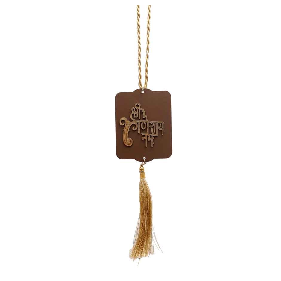 Shree Ganeshay Namah Wooden Car Hanging Decorative | Divine Vibes | Ganesh Chaturthi Specials