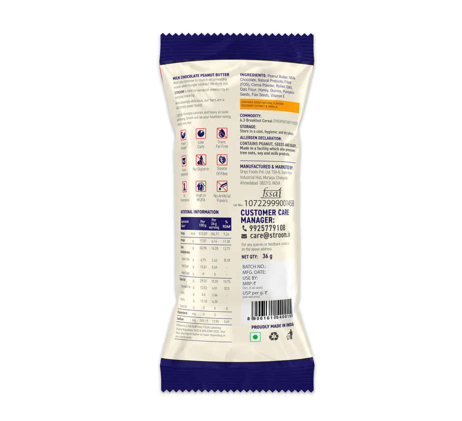 Stroom Milk Chocolate Peanut Butter Energy Bars Combo