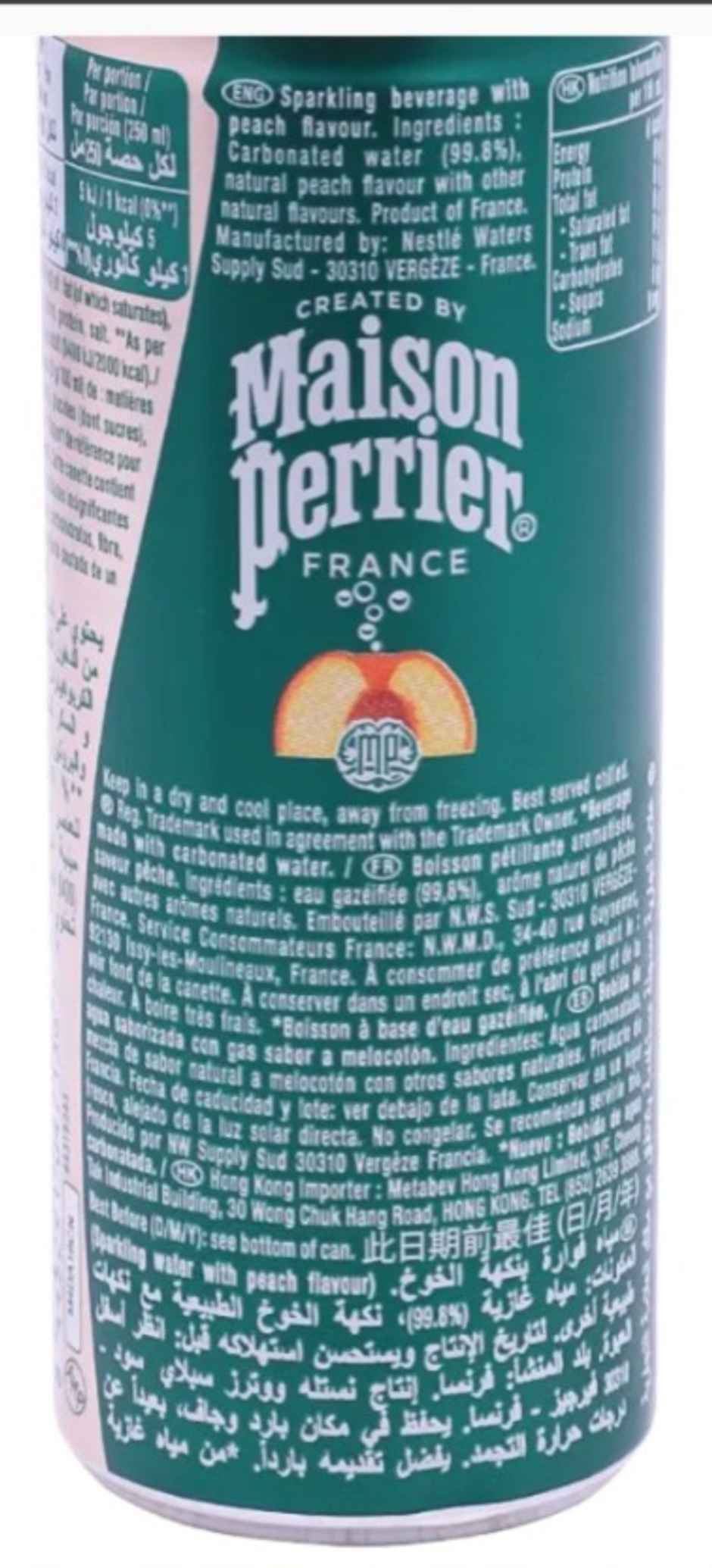 PERRIER Maison Sparkling Beverage Forever Peach