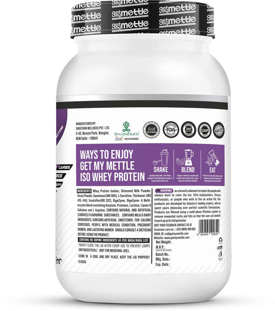 Getmymettle Iso Whey Protein (Crisp Cookies)