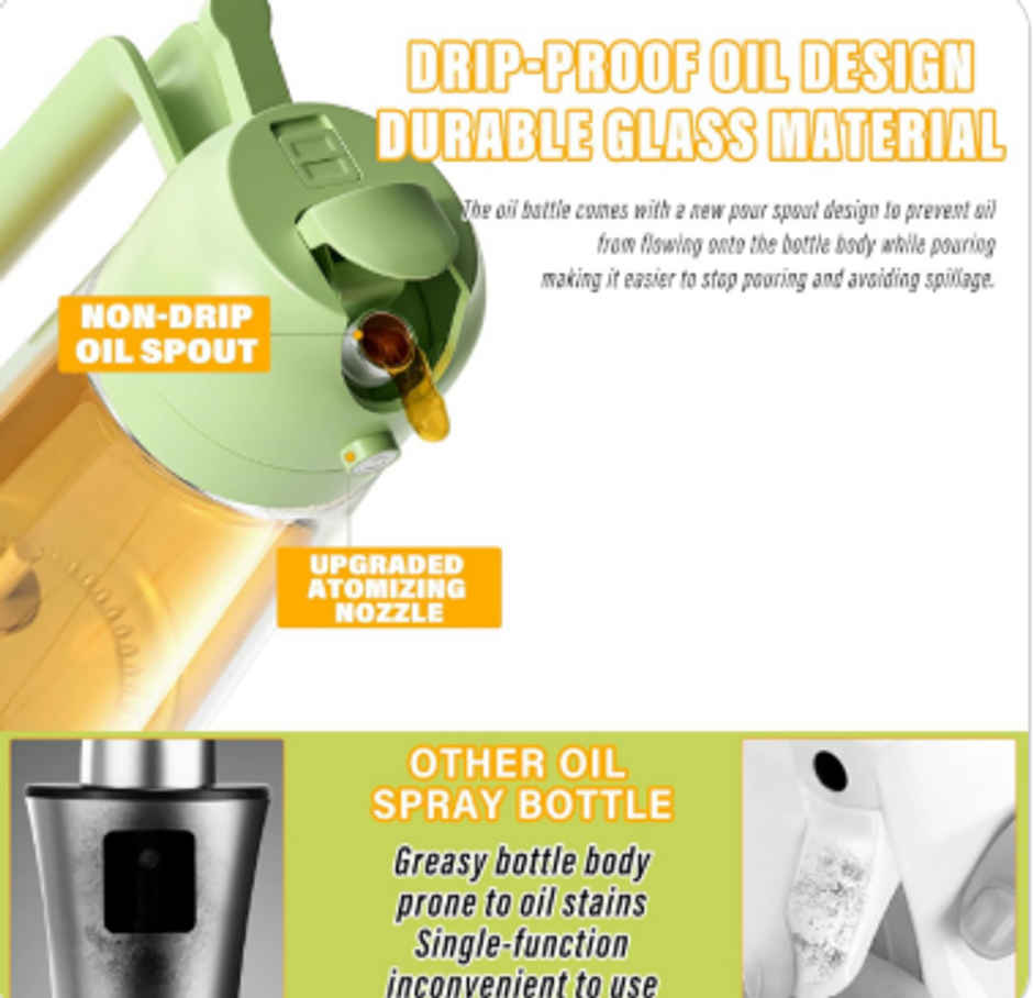 YELLOCUT Oil Bottle and sprayer - 500 ml