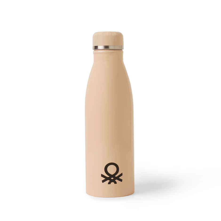 United Colors of Benetton Stainless Steel Water Bottle Single Wall Leakproof BPA Free Blush