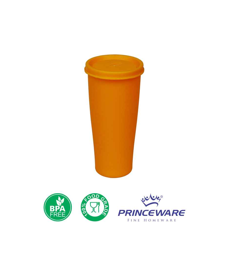 Princeware Easy Store Container- 340ml | Dia 74 x 149 Mm- Yellow