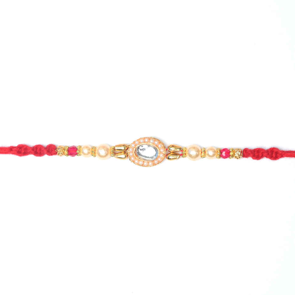 Aurum Oval Shape Pendant Rakhi - Elegant Design