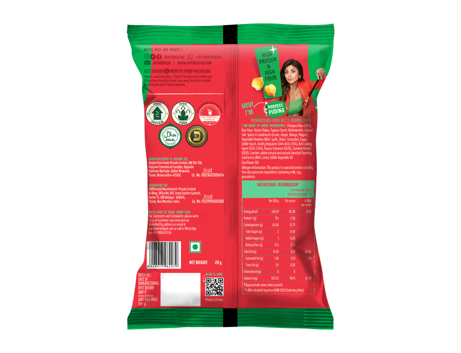 Wickedgud Chickpea Popped Chips | Perfect Pudina