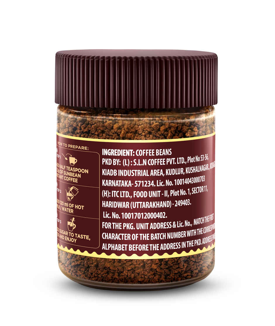 Sunbean Rich and Intense Aroma Medium Roast Instant Coffee
