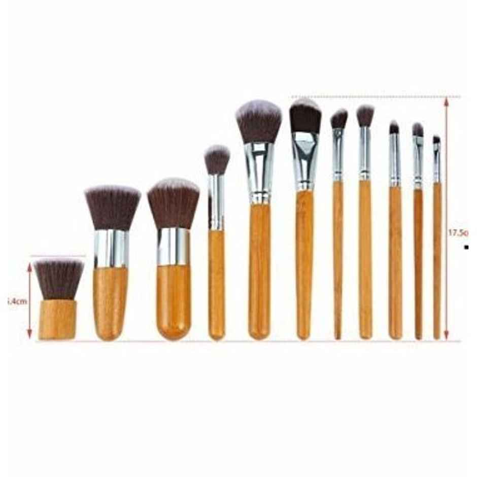 Bronson Professional bamboo makeup brush set - 11 pcs