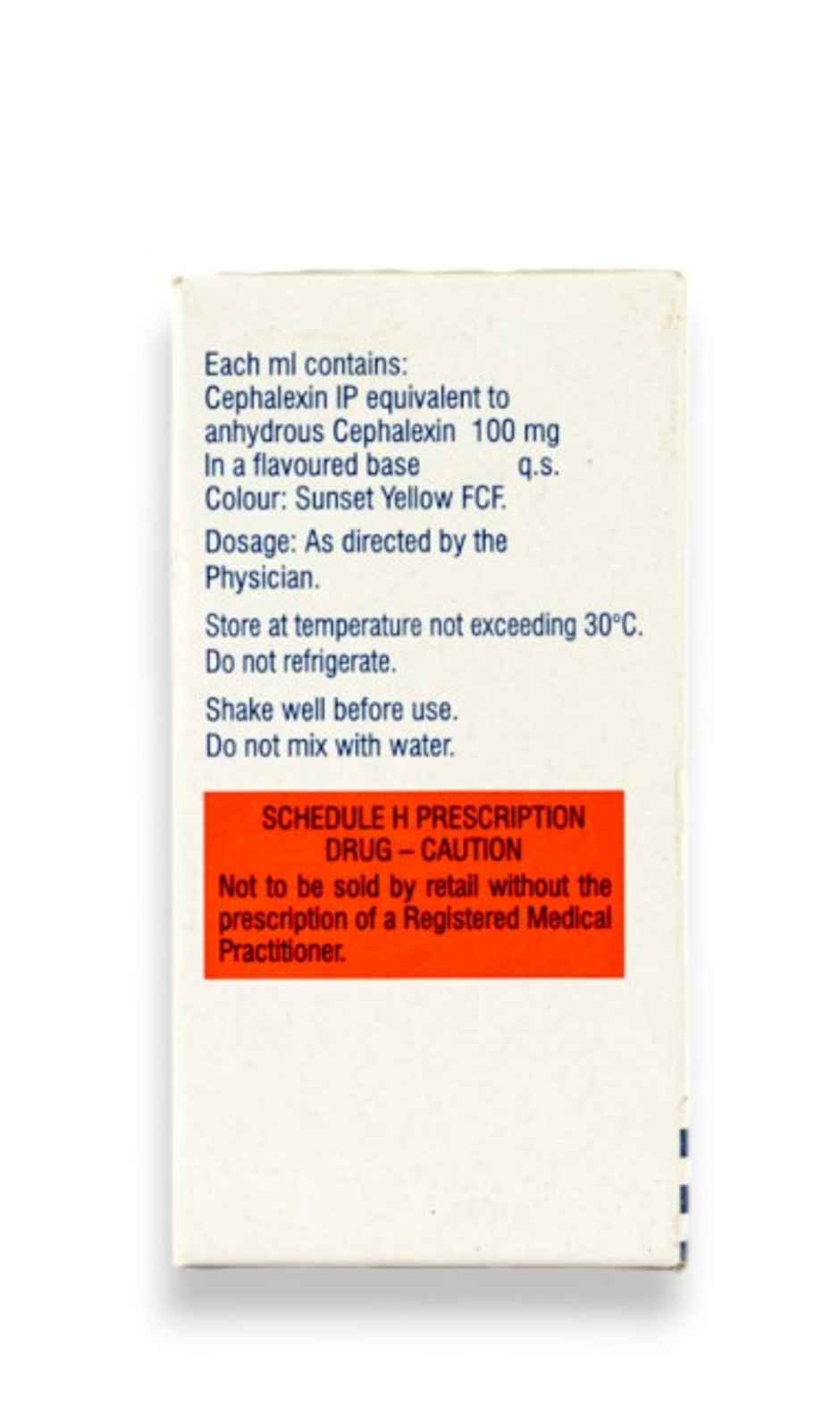 Sporidex 100mg/ml  Orange Flavour Redimix Drop