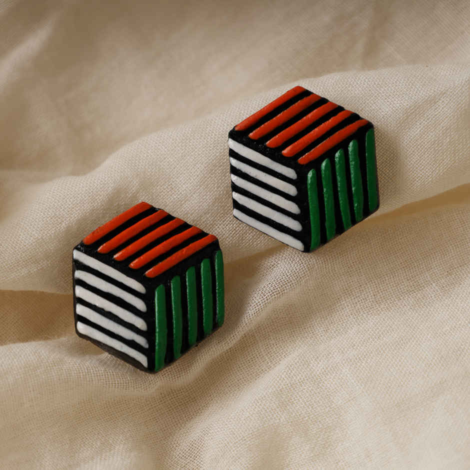 Tricolour Studs | Happy Mail