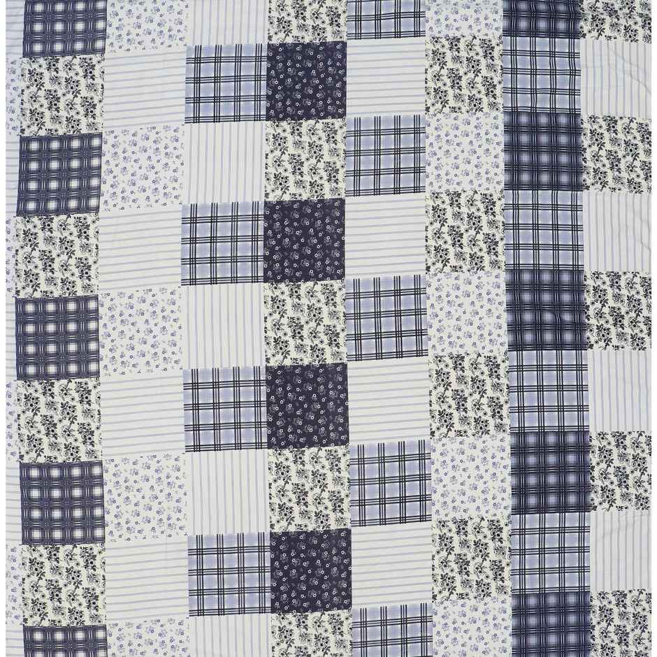 Dream Living Royal | Comforter Printed Reversible Double Bed Satin Finish Super Soft 220 x 240 cm | Sky Blue