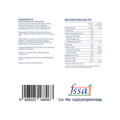 Get-A-Way Dark Chocolate Ice Cream Cone