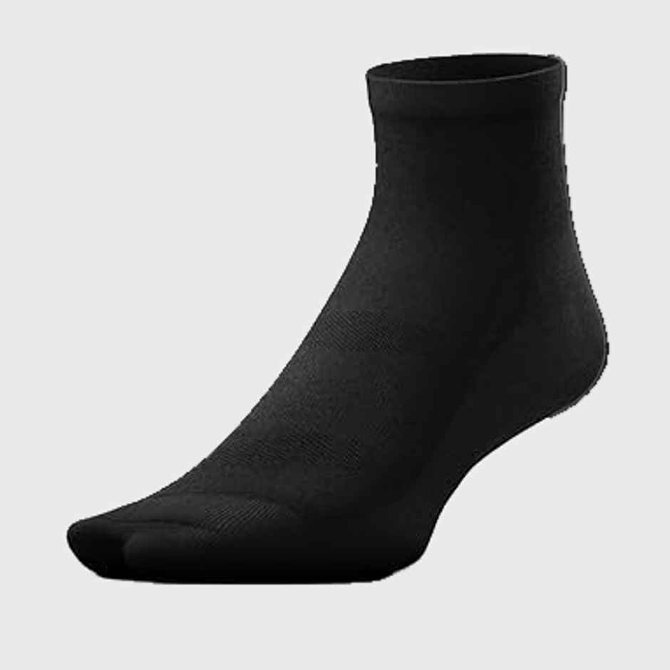Frido Active Socks For Men and Women | Quarter Length | Core Black Color | UK 10-13 - 1 pc