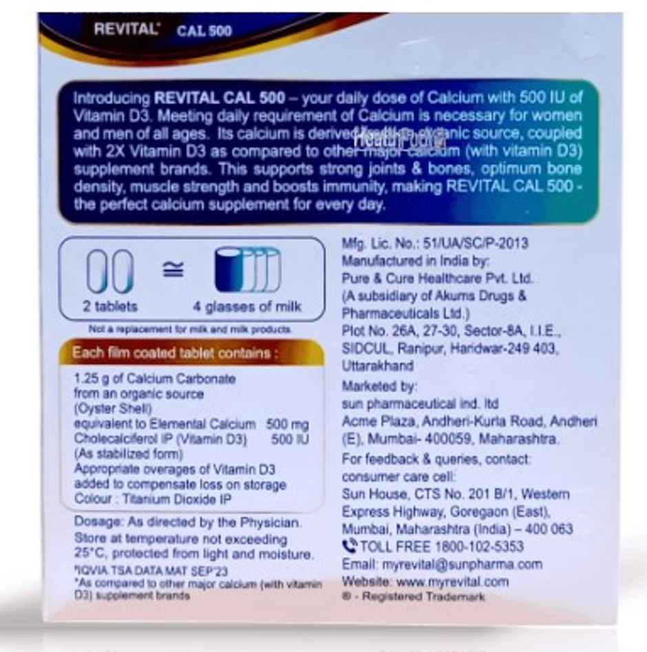 Revital Cal 500 Tablet
