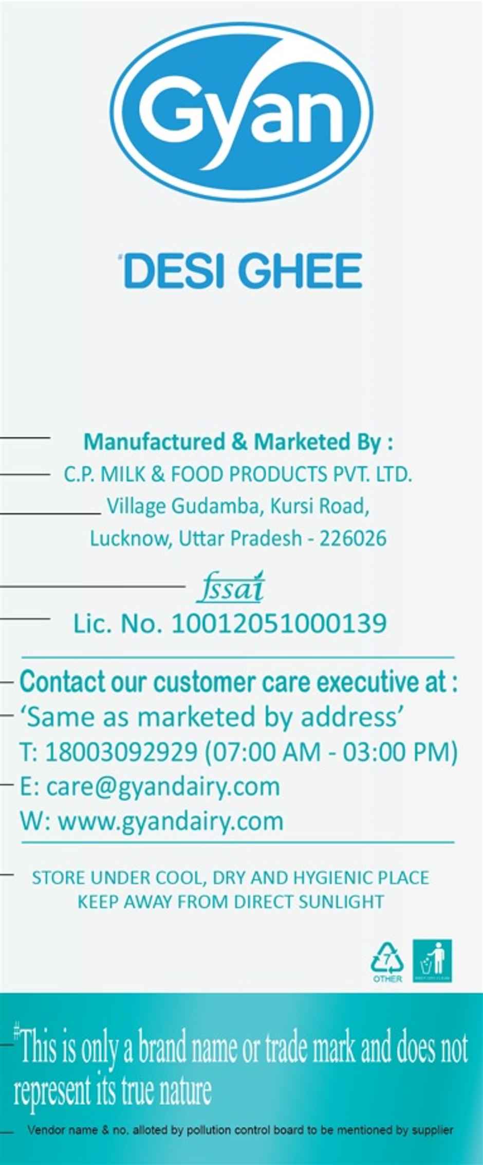 Gyan Dairy Ghee Ceka Pack | Pure & Authentic