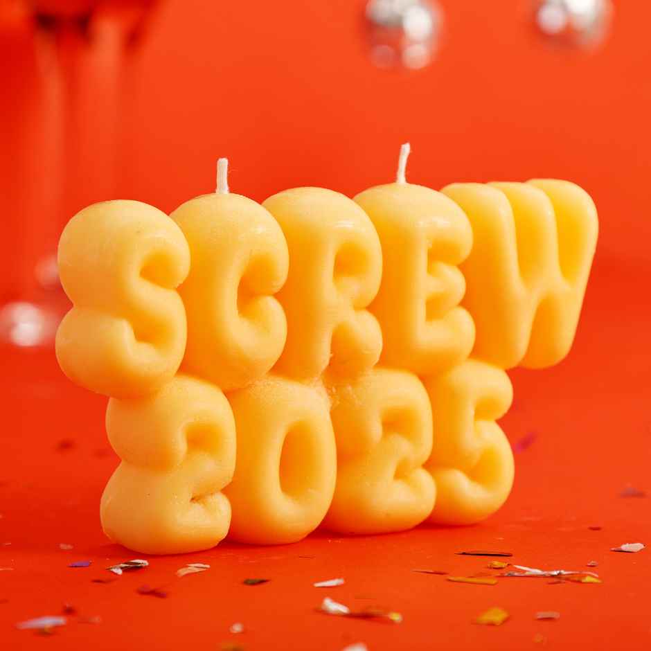 Screw 2025 Candle | Funny Secret Santa and New Year Gift | New Year Party Decor Essentials