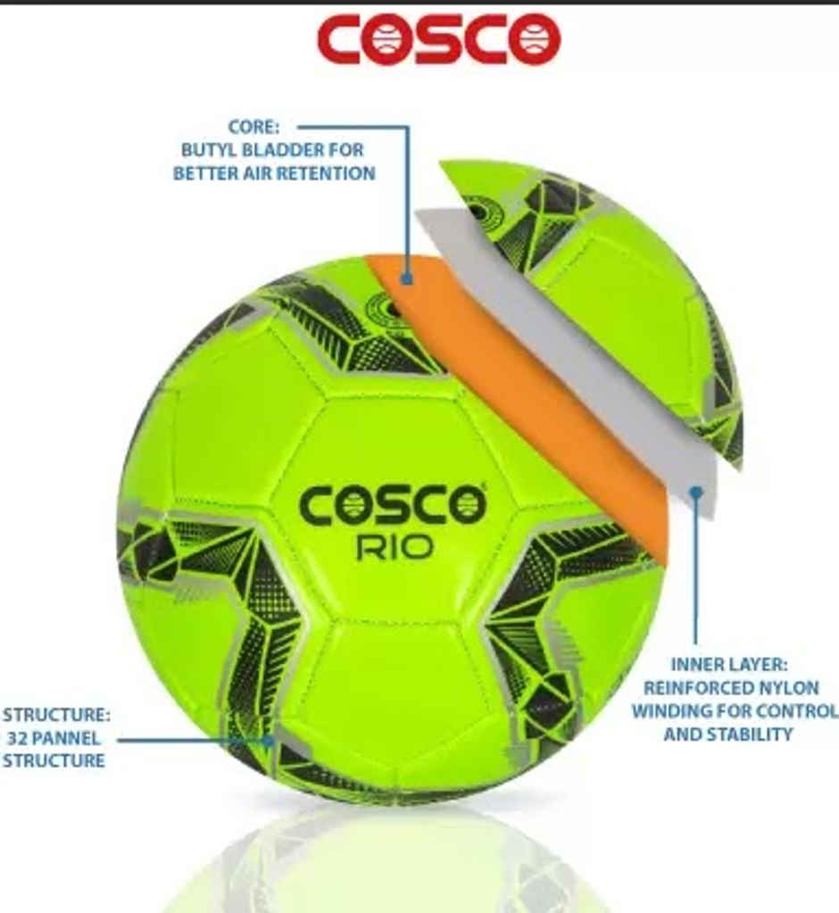 Cosco Rio Kids Football, Size-3(18Cm) Single |Made In India (Colour May Vary)