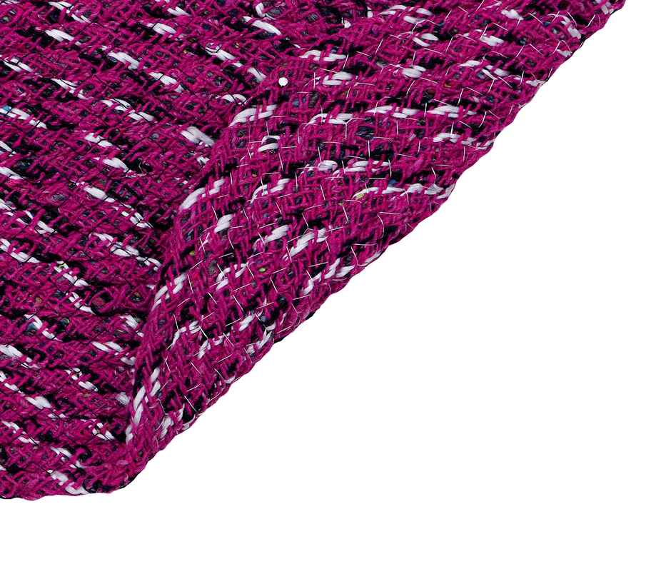 Homeharmony Pink & White Cotton Floor Mat | 50 x 30 cm