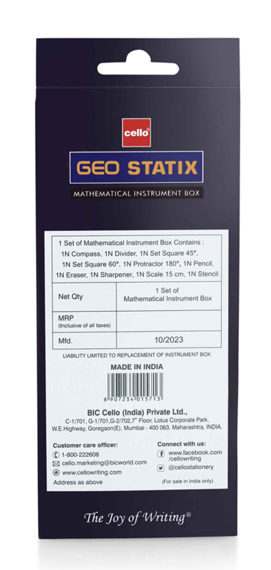 Cello Geometry Mathematical Instrument Box