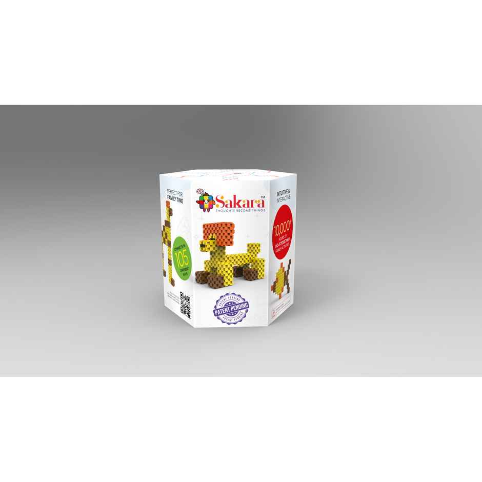 Sakara 37Pcs Cubes Safarimodel With Cubes | Toys For Kids 4 To 15Years Old | Multicolor