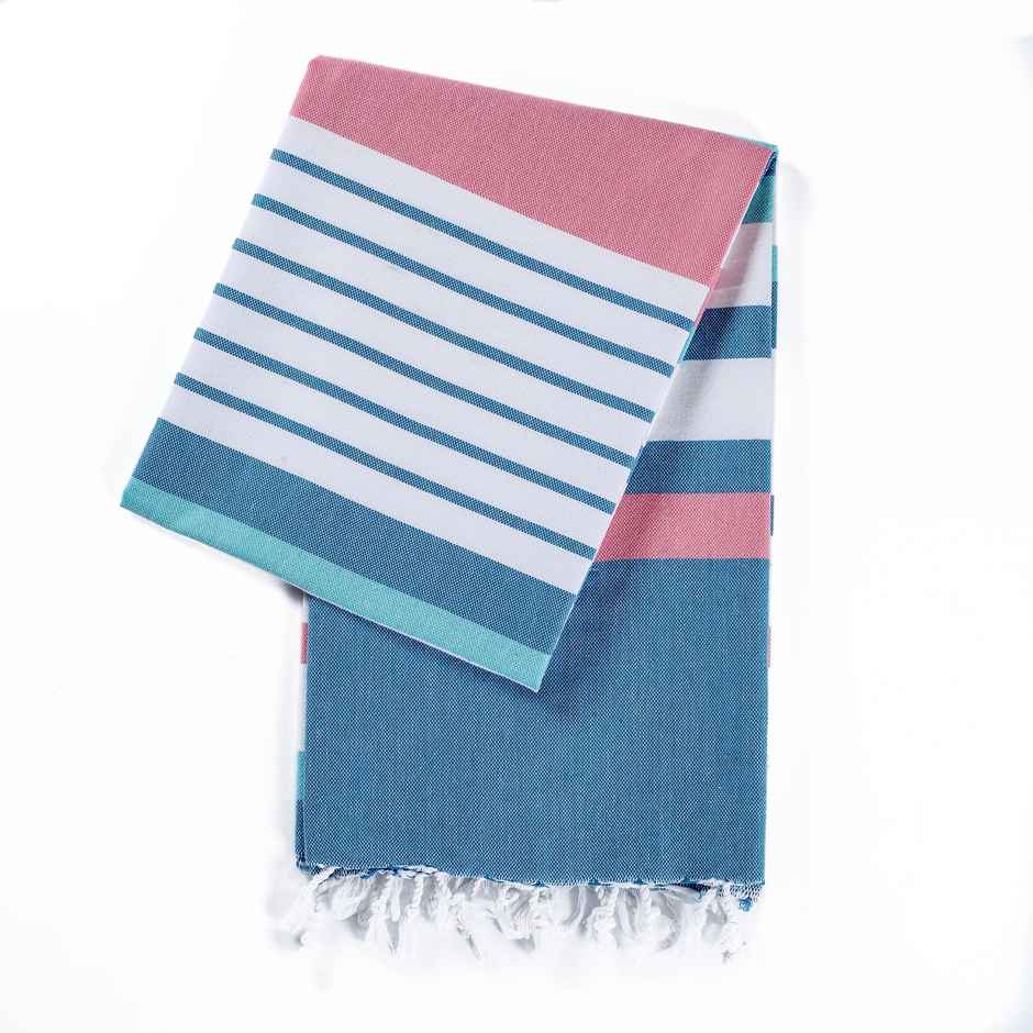 Furnofy 220 Gsm 100% Cotton Fouta Bath Towel (30x60 Inches), Multicolor