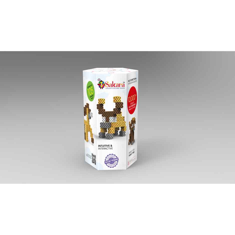 Sakara Pets Theme Mix Colors Cube Set Of 52Pcs Of Building Blocks | Toys For Kids 4 To 15Years Old