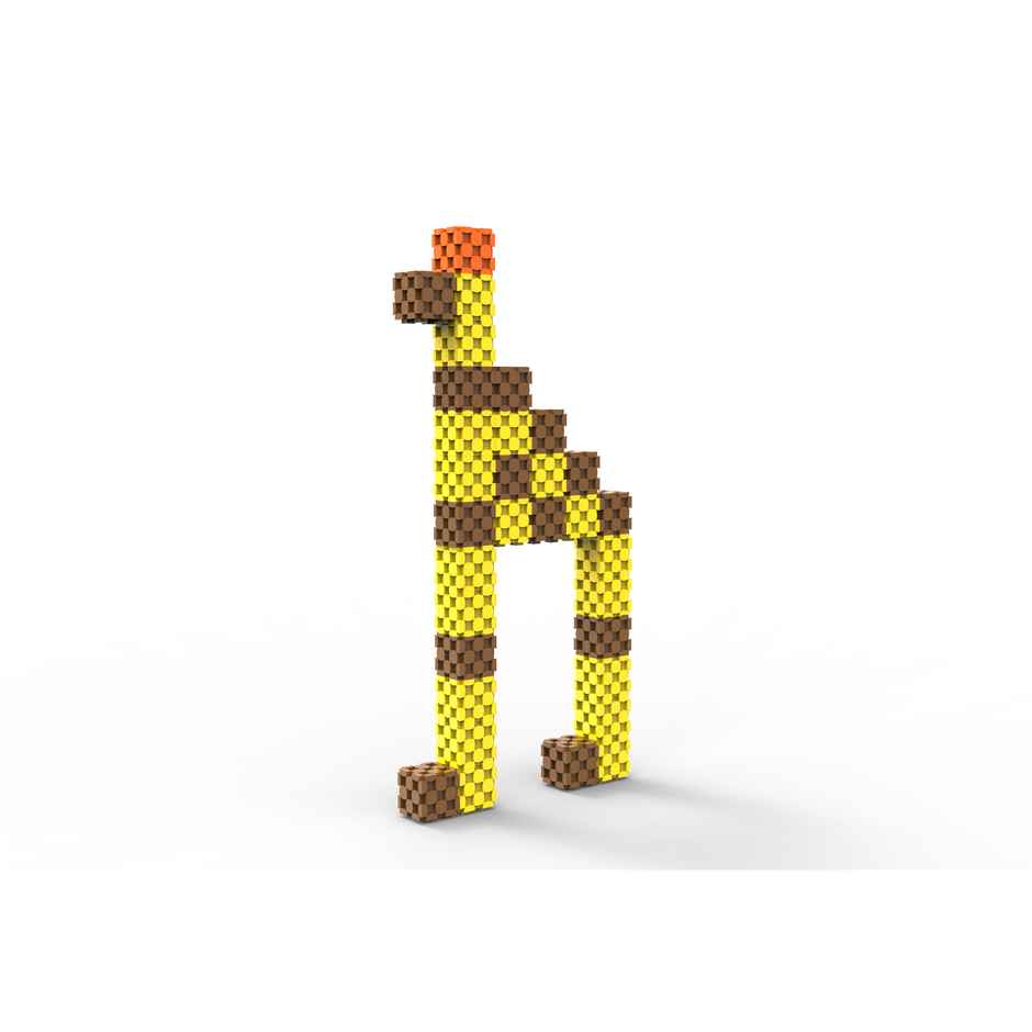 Sakara 37Pcs Cubes Safarimodel With Cubes | Toys For Kids 4 To 15Years Old | Multicolor