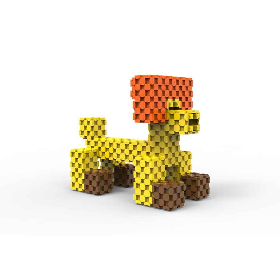 Sakara 37Pcs Cubes Safarimodel With Cubes | Toys For Kids 4 To 15Years Old | Multicolor