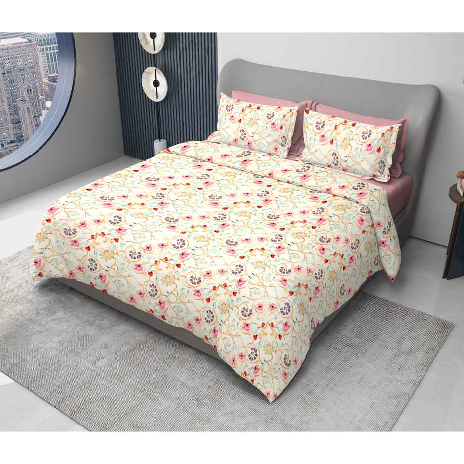 Dream Living Printed Double Super Soft Unique | Bedsheet 125 GSM w/ 2 Pillow Covers 220x250 cm | 2