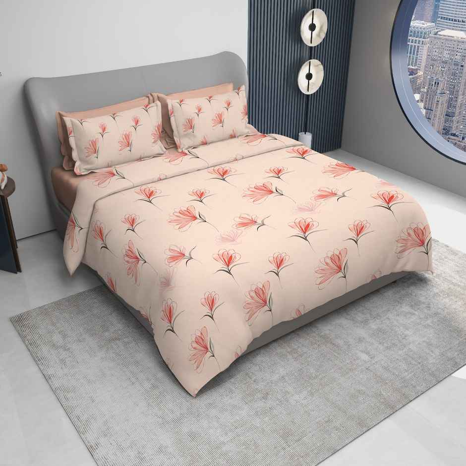 Dream Living Premium Cotton Rich Utsav | Double Bedsheet 135 GSM w/ 2 Pillow Covers 220x250 cm | 2